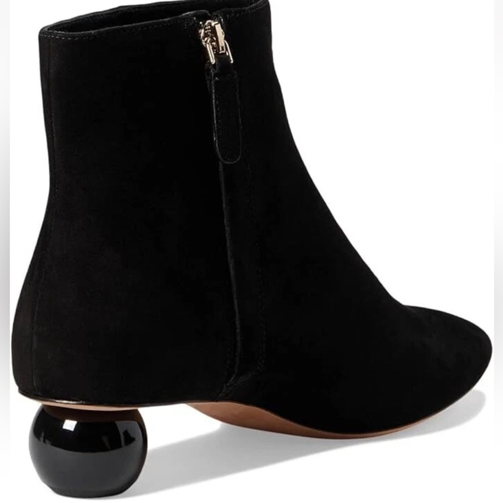 New Kate Spade Women's Black Leather Sydney Dress Booties Size 7.5B Narrow - Picture 4 of 16
